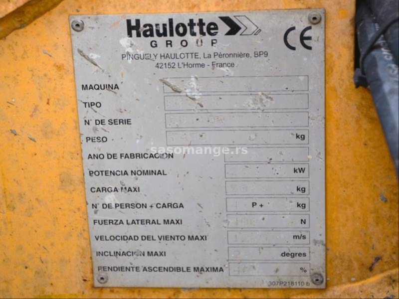Makazasta platforma HAULOTTE H18SXL 2006. godište