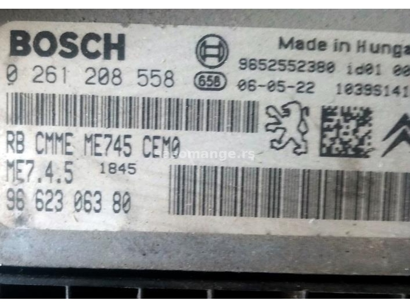 KOMPJUTER ME7.4.5 Bosch 0 261 208 558 Pežo Peugeot Citroen , 9662306380