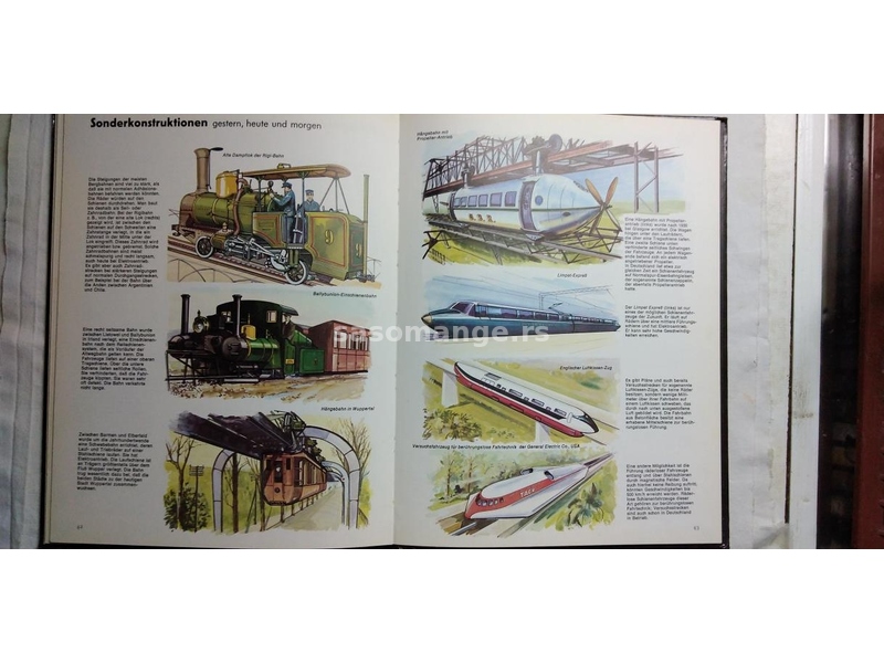 Knjiga:Eisenbahnen die Welt entdecken (Књига: Железнице откривају свет) 28,5 cm. 47 str. nem