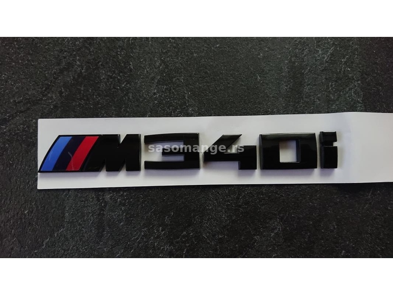 NOVO BMW oznaka M340i SJAJNO CRNA 2cm