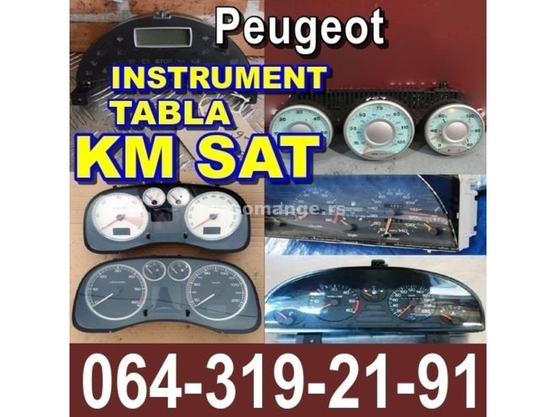 KILOMETAR SAT Pežo 206 306 307 Partner 405 406 807 Peugeot