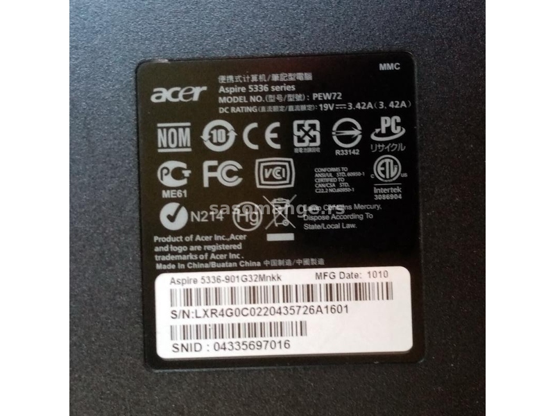 LapTop ACER Aspire - Windows 10 - HDD 300 GB