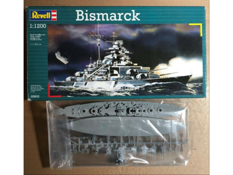 Bismarck 20 cm razmera 1:1200 Revell