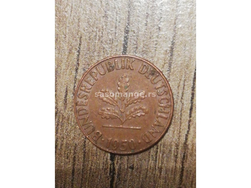 1 pfennig iz 1950 godine