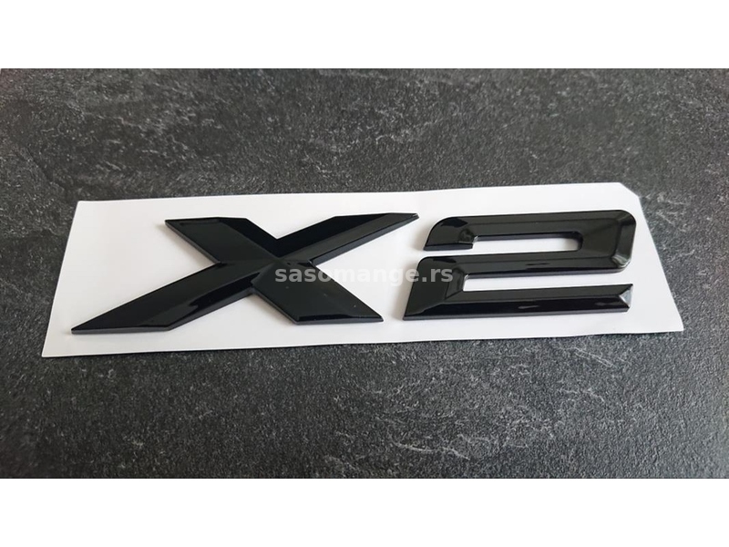 NOVO BMW oznaka X2 za seriju X SJAJNO CRNA