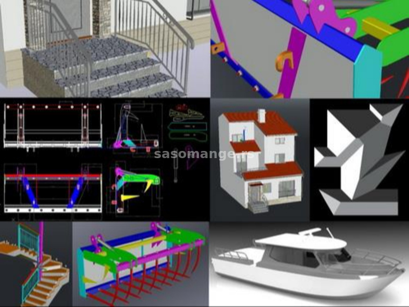 Uslužno 2D/3D crtanje i modelovanje u AutoCAD-u i Blender-u