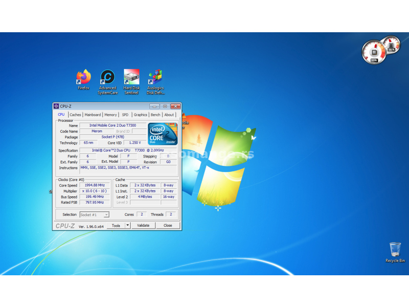 Odličan HP 6910p 14.1" C2D 4GB 80GB Win 7