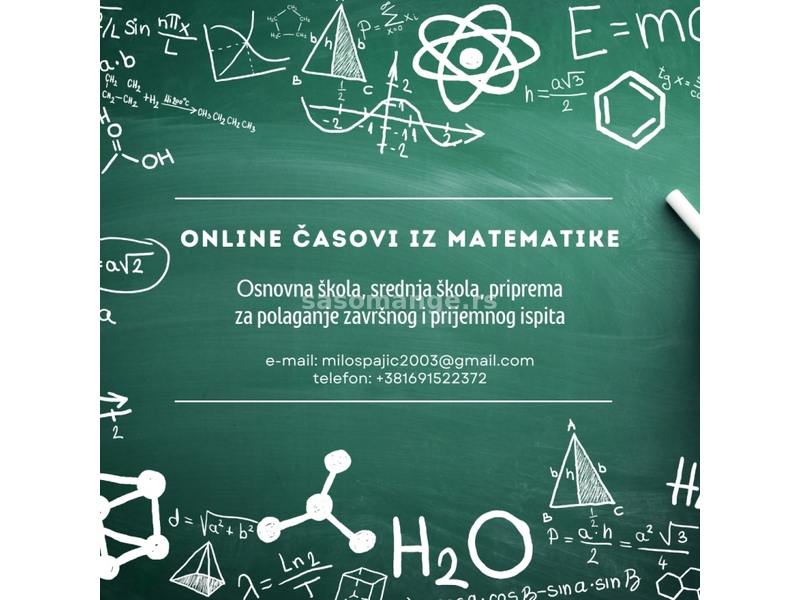 Online časovi iz matematike za osnovnu školu, srednju školu, pripreme za završne i prijemne ispite