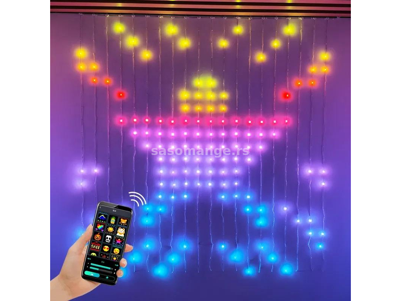 SMART Led RGB zavesa sa mobilnom kontrolom i daljinskim 3x3m