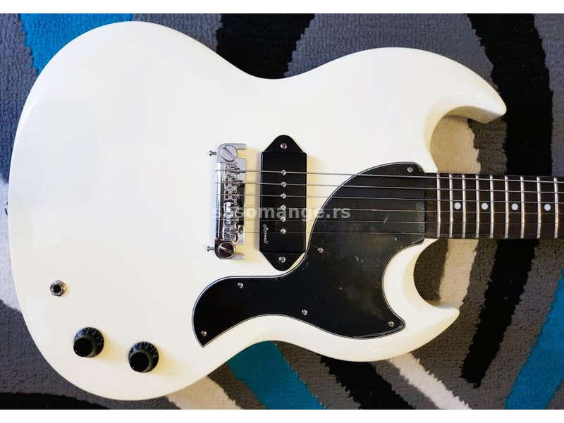 Harley Benton DC-60 Vintage Series Polaris White gitara + torba, trzalice, lekcije