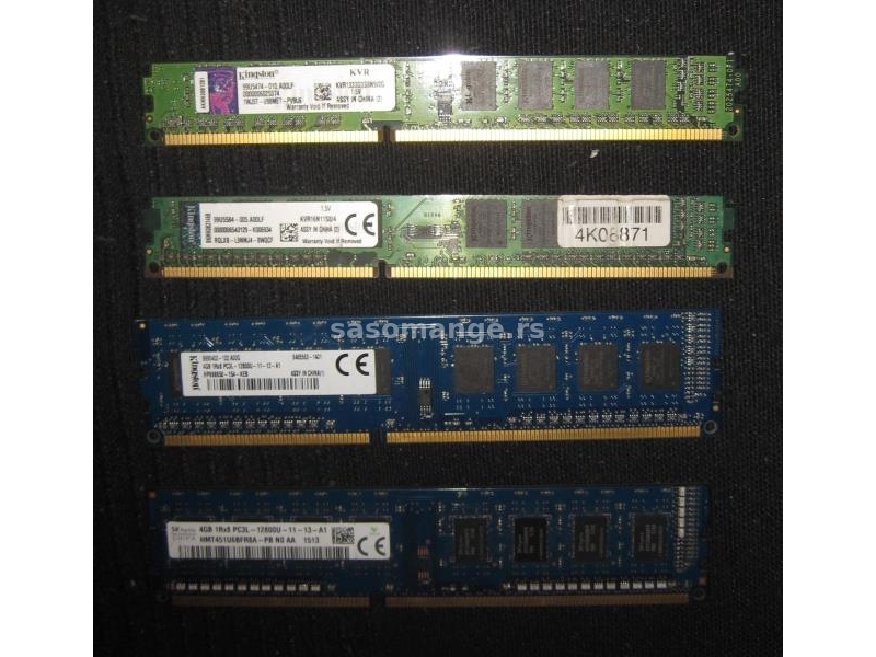Memorije za PC, SDRAM, RAMBUS, DDR1, DDR2, DDR3, DDR4, od