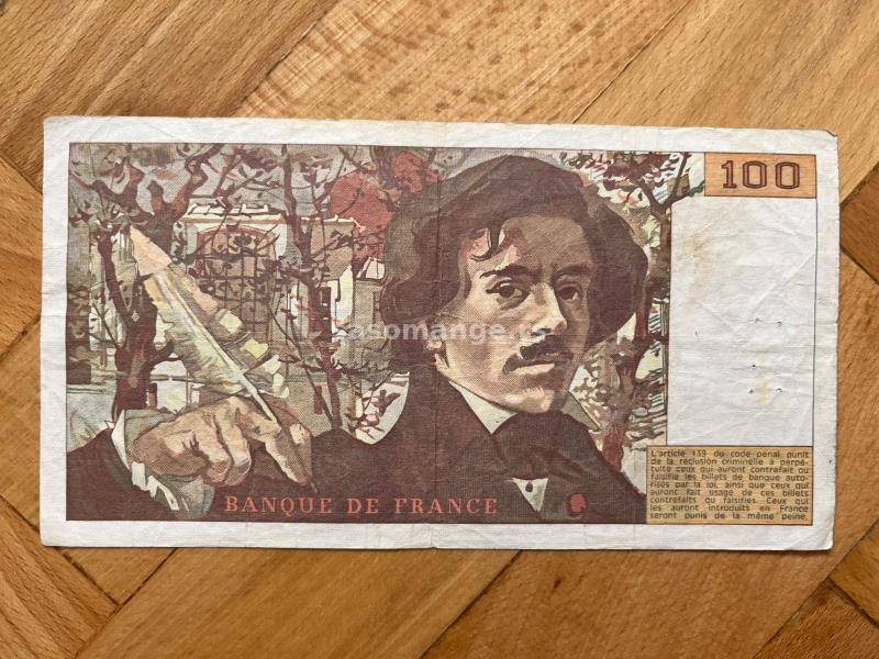 100 Francuski FRANAK 1988 godina