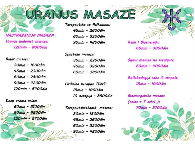Masaze Uranus Najkvalitetnije masaze u Beogradu!