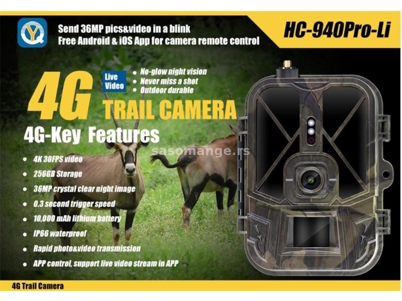 Kamera za lov HC-940pro/4K/30MP/LIVE Video/App