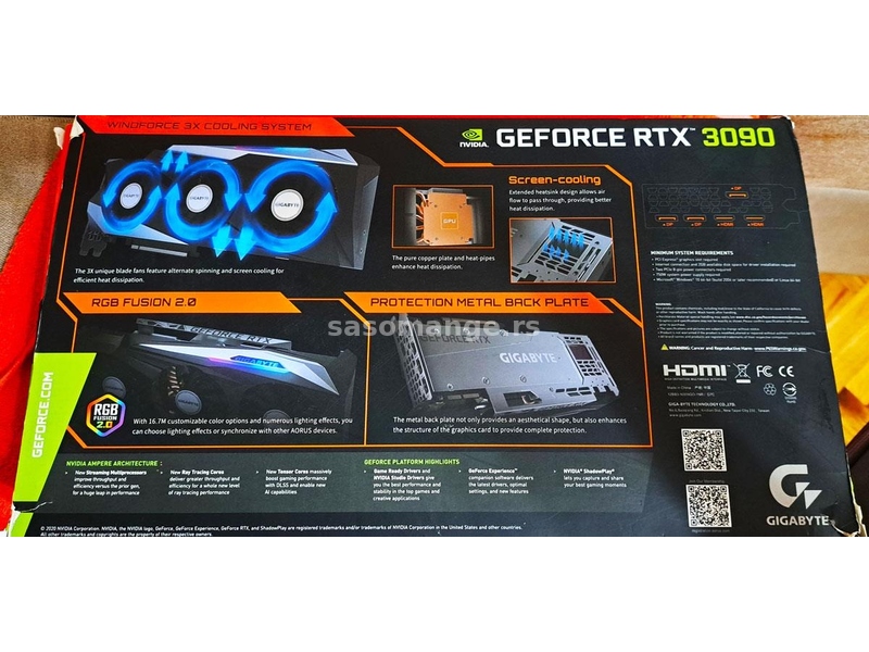 GIGABYTE nVidia GeForce RTX 3090 24GB GAMING