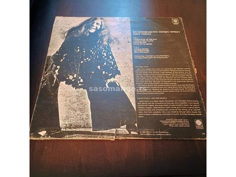 Big Brother &amp; The Holding Company Cheap Thrills LP Janis Joplin preslusana ploca sjajna
