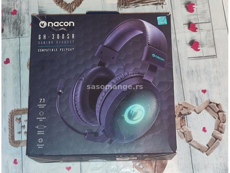 NACON GH-300SR Gaming HeadSet PC/PS4 7.1zvuk - Kao NOVE