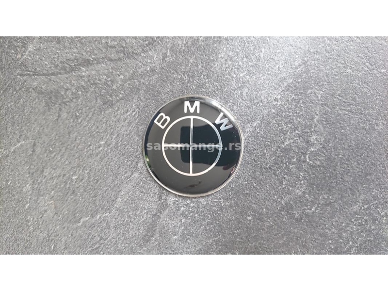 NOVO BMW skroz crni znak stiker za volan 45mm