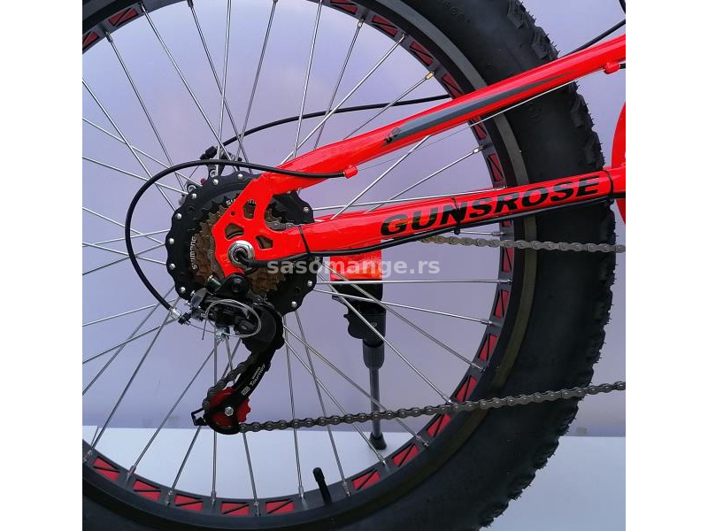 Elektricna bicikla Fat Mountain Gunsrose crvena 48V13AH - 800W