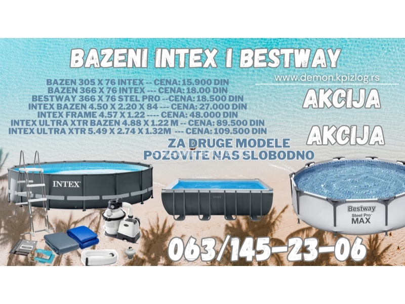 Bazeni / Bazen Intex - Bestway Akcija Akcija