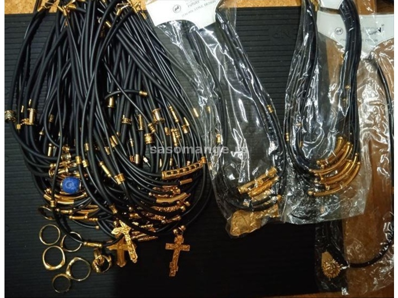 unikatan nakit tvrda pozlata : ogrlice, narukvice - novo