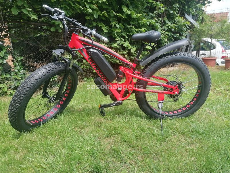 Elektricna bicikla Fat Mountain Gunsrose crvena 48V13AH - 800W