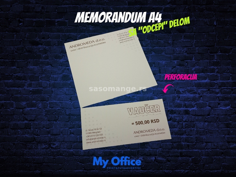 UŠTEDI!Mini memorandumi,format A5,crno-bela štampa!