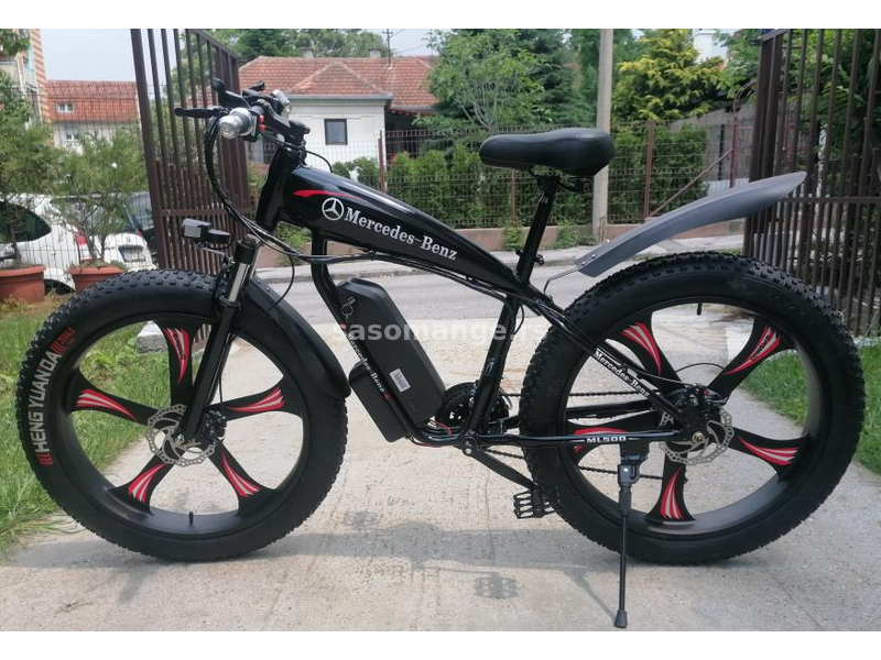 Elektricna bicikla Fat Mountain Mercedes crna 48V15AH NOVO Tockovi-Legura Aluminijum i Magnezijum