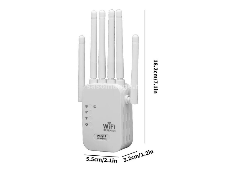 WiFi pojačivač internet signala Repeater 1200mbps 2.4G i 5G