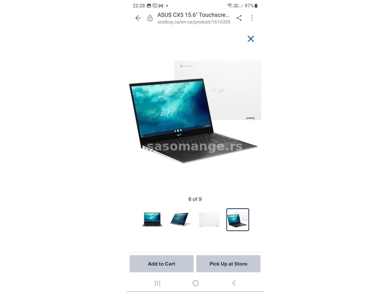 Laptop ASUS CX5 15.6" Touchscreen 2-in-1 Chromebook Flip