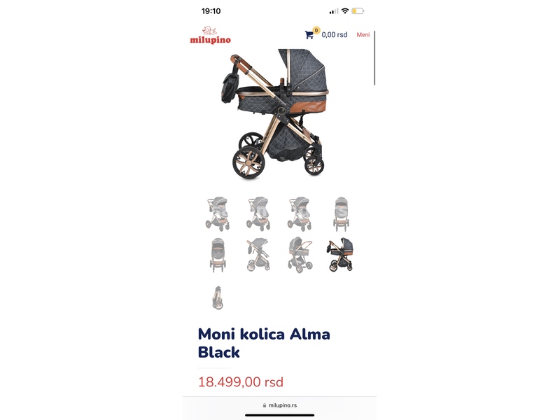 Kolica za bebe Moni Alma 2u1