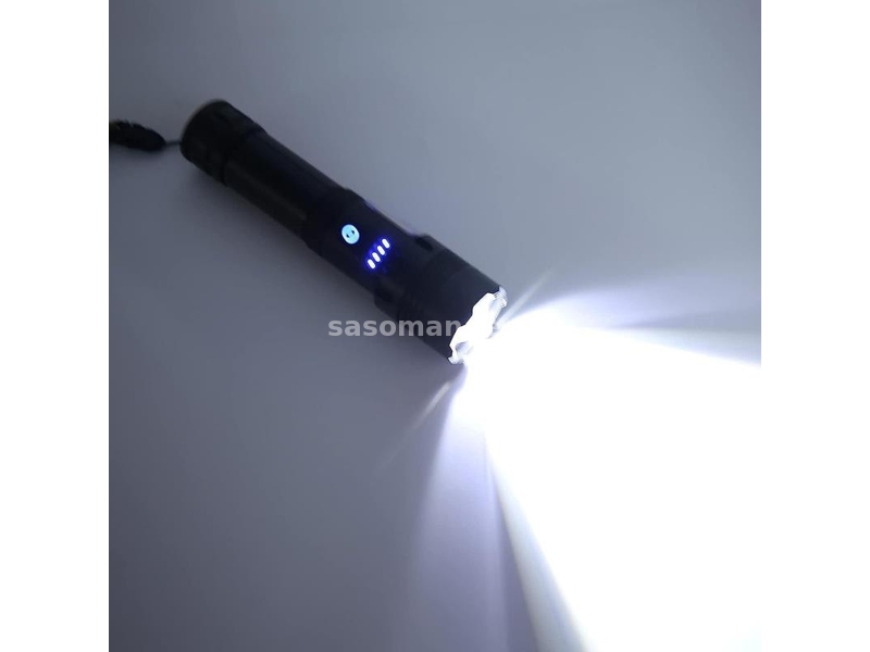 Baterijska LED lampa od aluminijuma i USB portom