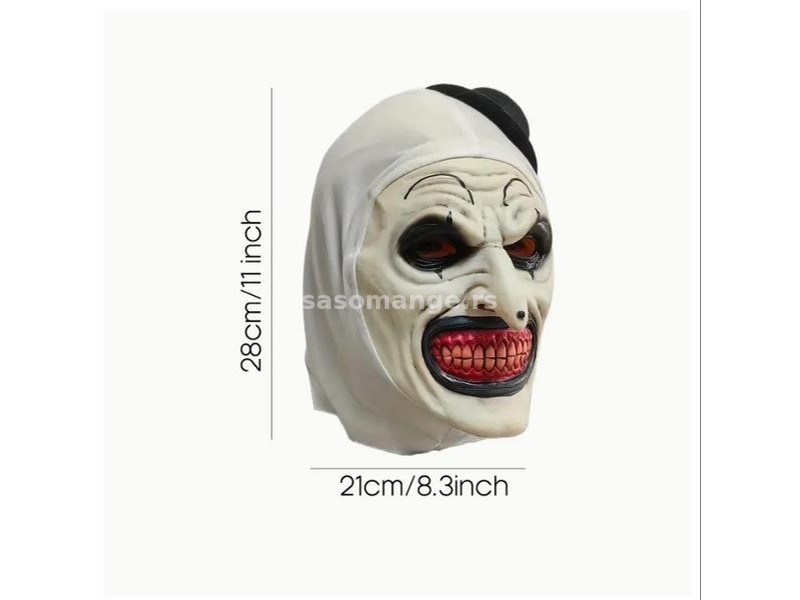 Maska Terrifier Za Noc Vestica, Halloween, Maskenbal Model 1