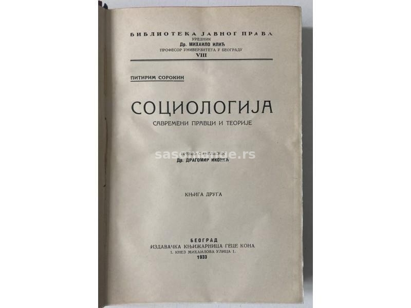 Pitirim Sorokin - Sociologija 1,2