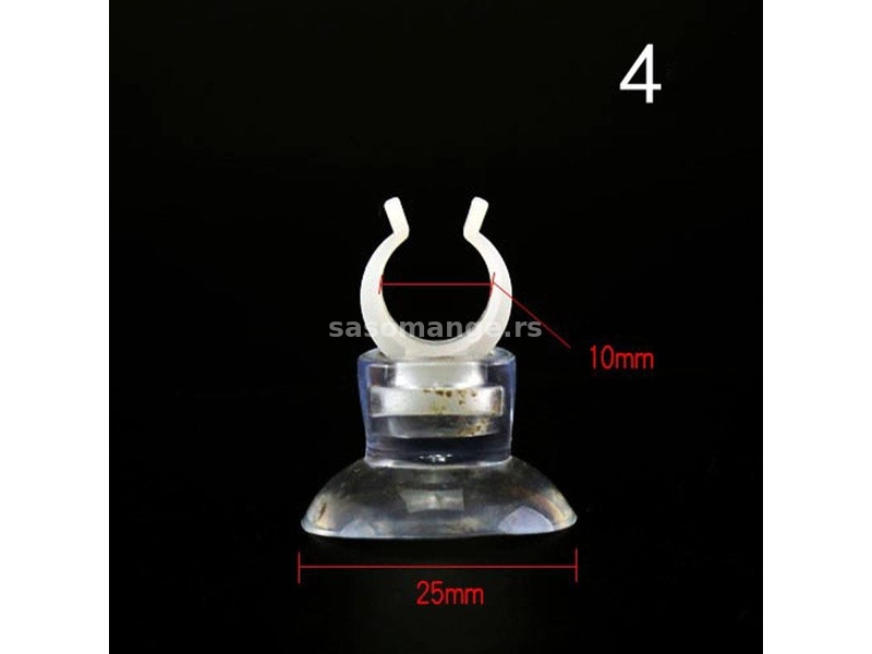 Silikonski držač za akvarijumsko crevo 10 mm No.4