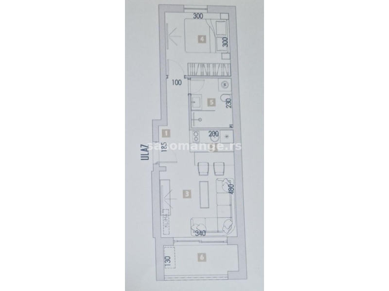 Jednosoban stan 36,60m2