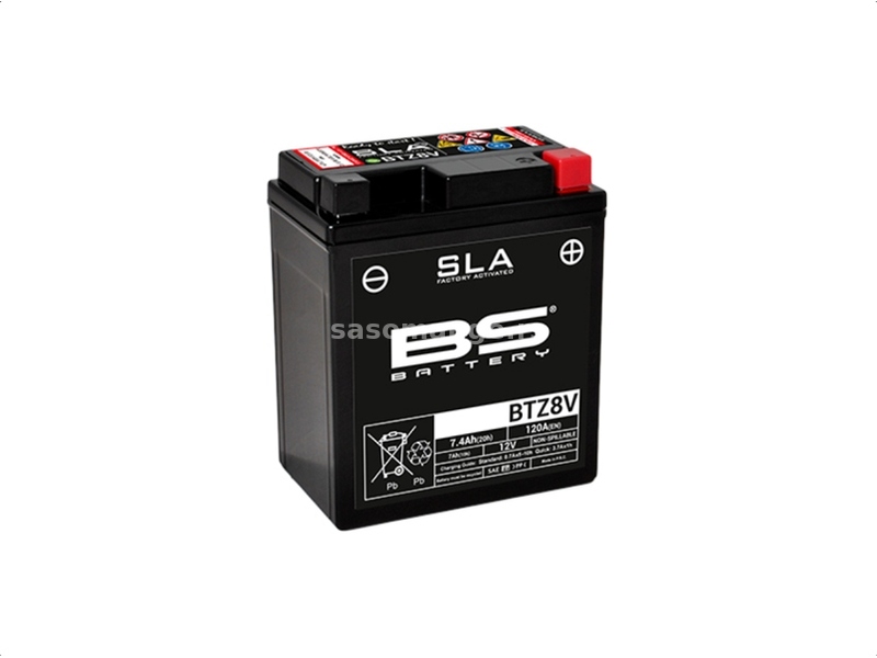 Akumulator BS 12V 7Ah BTZ8V-FA SLA desni plus (113x70x130) 120A AK51