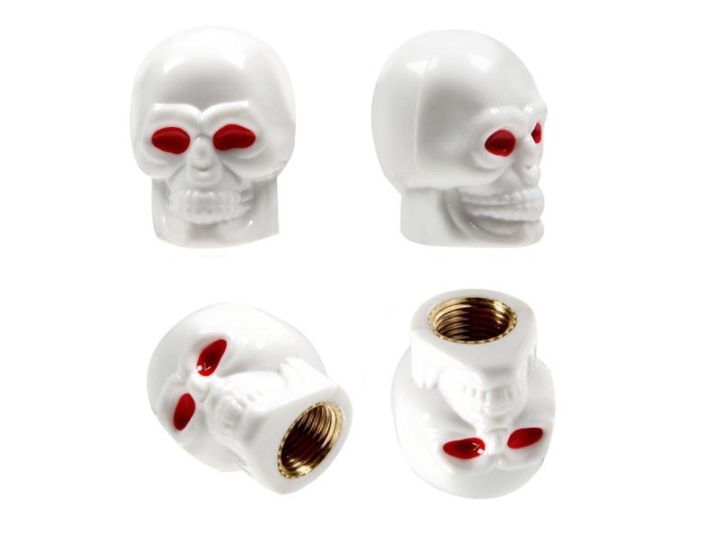 Kapice za ventile Red eyes skull - 4 komada