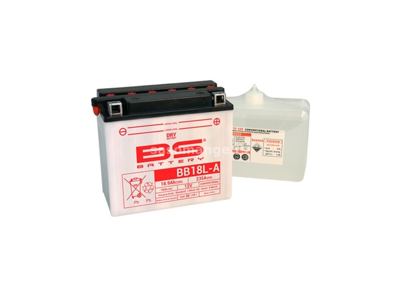 Akumulator BS 12V 18Ah sa kiselinom BB18L-A desni plus (180x90x162) 235 AK35
