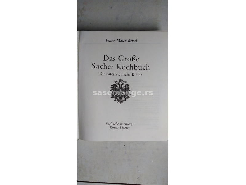 Knjiga: Das Grosse Sacher Kochbuch(Kuvar za poslastice)