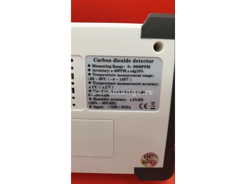 CO2 detektor kvalitete zraka detektor temperature/vlažnosti