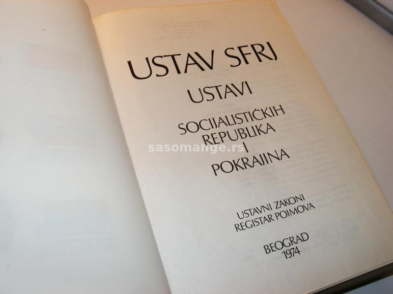 Ustav SFRJ i ustavi socijalističkih republika i pokrajina 1974