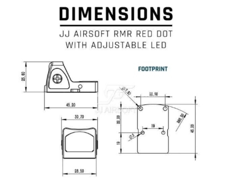 Reflex Mini Trijicon RMR Style 1x Red Dot Sighg