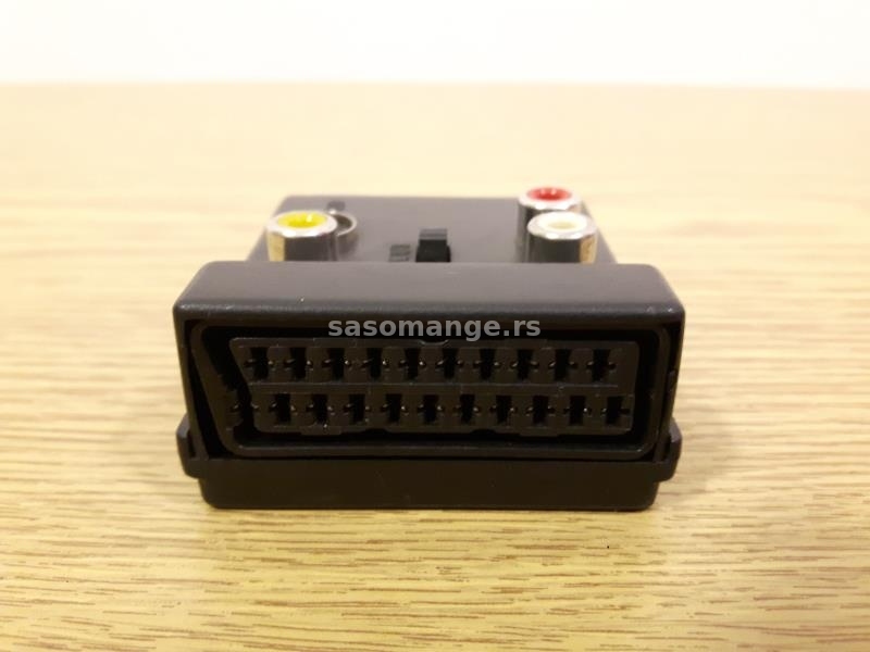 SCART na Cinch (RCA) adapter - ulazno-izlazni sa prekidačem