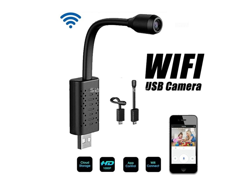 Špijunska Mini Kamera WiFi IP kamera na USB ili power bank