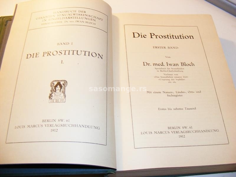 Die Prostitution 1-2 Prostitucija na nemačkom u dva toma
