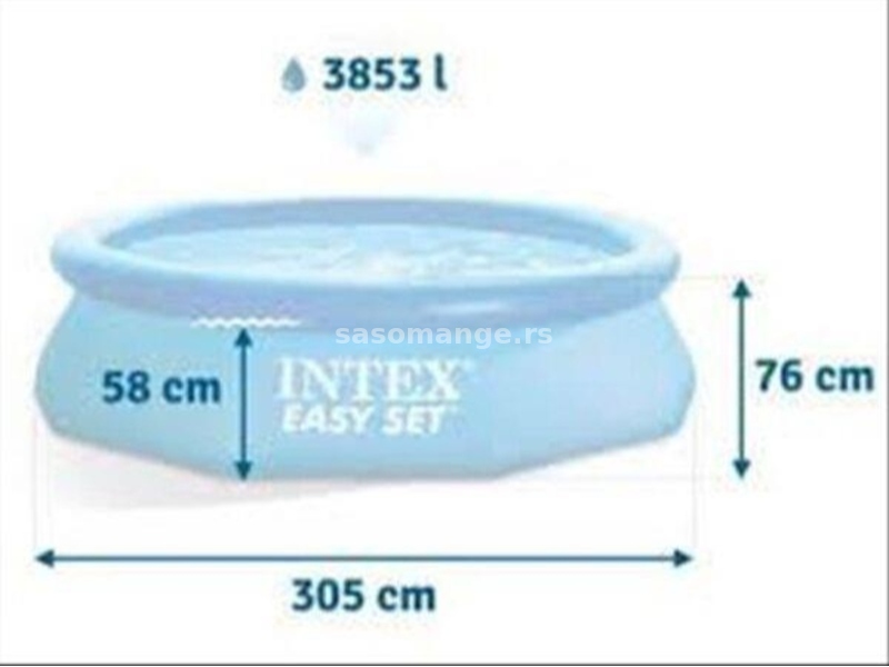 28120 Intex bazen 3,05m x 76cm bez filter pumpe