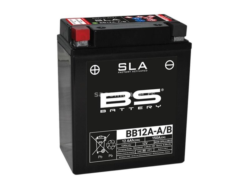 Akumulator BS 12V 12Ah SLA BB12A-A2-FA levi plus (134x80x160) 165A AK49