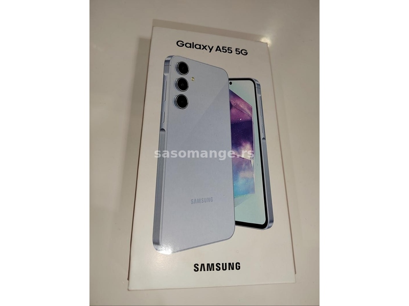 Na prodaju Samsung A55 5g 8/256gb Awesome Iceblue, nov, vakum pakovanje, 2godine garancija