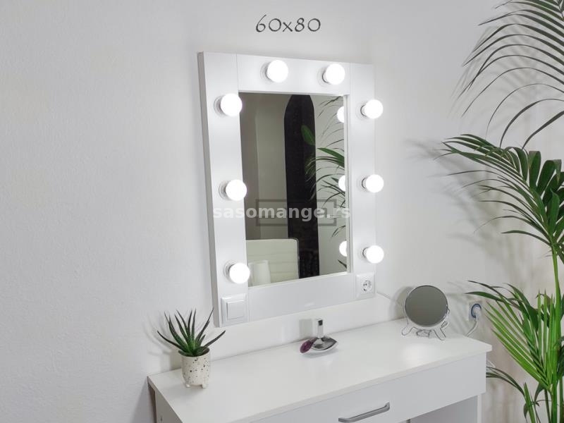 Ogledalo za šminkanje sa sijalicama, kozmetičko ogledalo, MakeUp Mirror